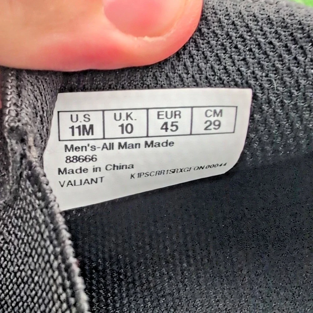 Dr Schollls Valium Shoes Mens 11‎ M Work Sneakers Flat Black Fabric Slip On